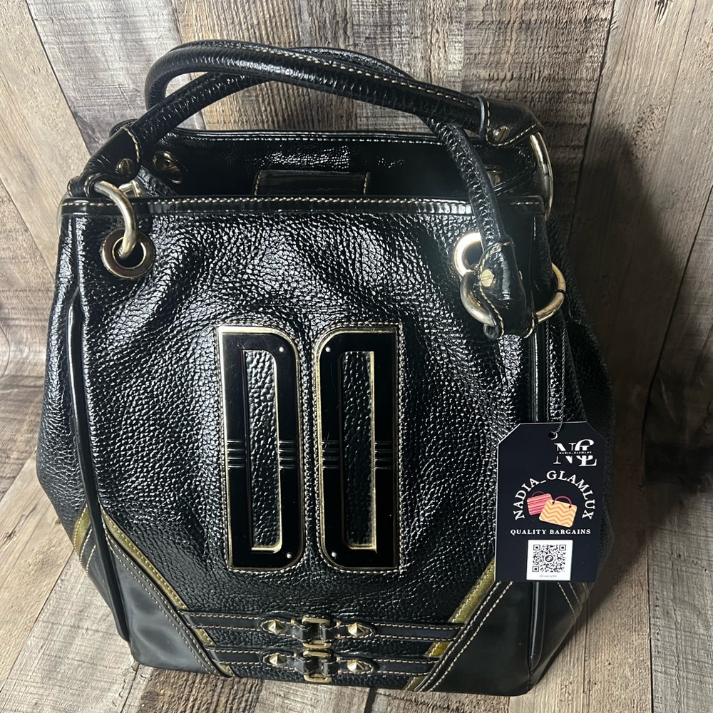 Daks black leather top handle shoulder bag - Picture 3 of 16